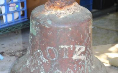 Photo of a 1900 Proteus Shipwreck Solid Brass Bell for sale