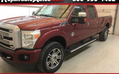 Photo of a 2014 Ford F-350 SD Platinum Crew Cab 4WD Repairable Rear Damage for sale