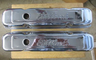 Photo of a Eldelbrock Big Block Mopar Chrome Valve Covers for sale
